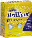RepHresh Brilliant pH Tampons are clinically shown to reduce the usual vaginal pH increase during your period. The secret is in the pH-reducing Micro-Ribbons which release a patented pH-reducing formula as your body needs it. These active ingredients are natural and non-irritating. 