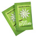 SUN CRYSTALS® All-Natural Sweetener is a new, delicious low-calorie sweetener made from the naturally sweet stevia plant, pure cane sugar and nothing else. It uses the sweetest, best-tasting part of the stevia plant and blends it with pure cane sugar, an all-natural sugar found on tables throughout the world. 